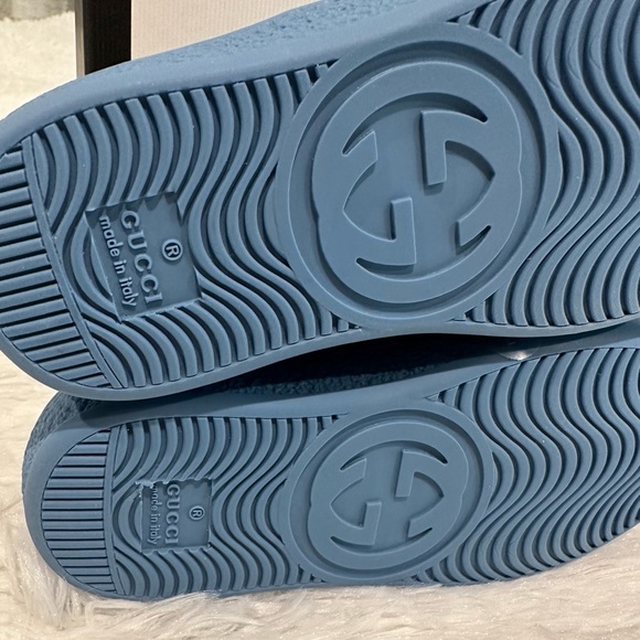 New GUCCI GG Supreme wolves toddler sneakers‎ Shoes Sz 24 - Picture 5 of 7